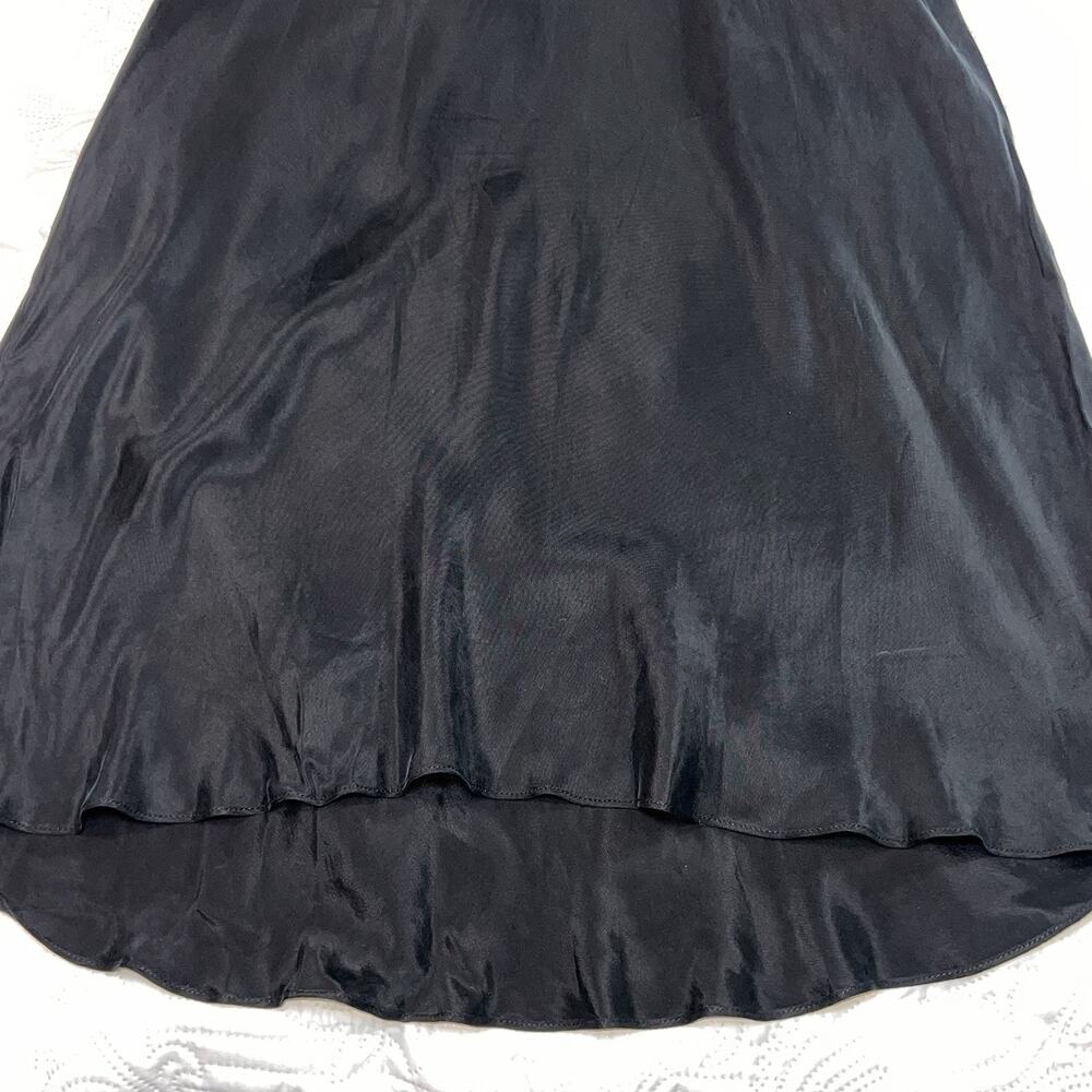 J.Crew Gwyneth Slip Dress Size 4 Black Cupro Blend V-Neck Classic Party NEW NWT - Picture 4 of 13